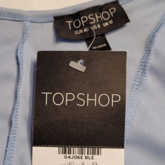 Topshop A-Line Lace Dress - Blue - Picture 8 of 9